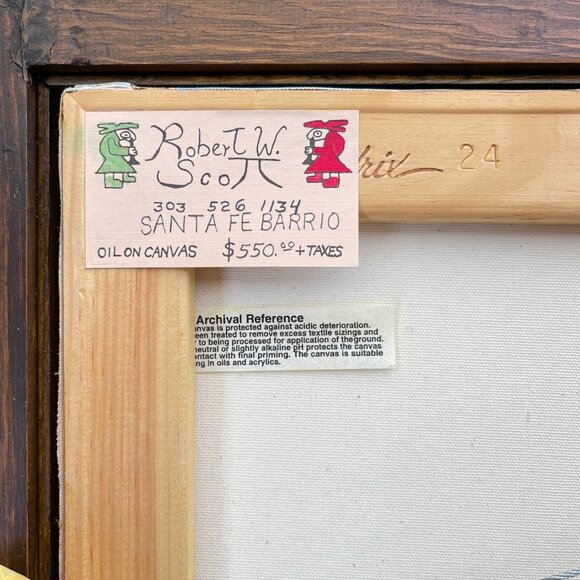 Original Framed Oil Painting Art on Canvas, Santa Fe Barrio - Picture 9 of 15